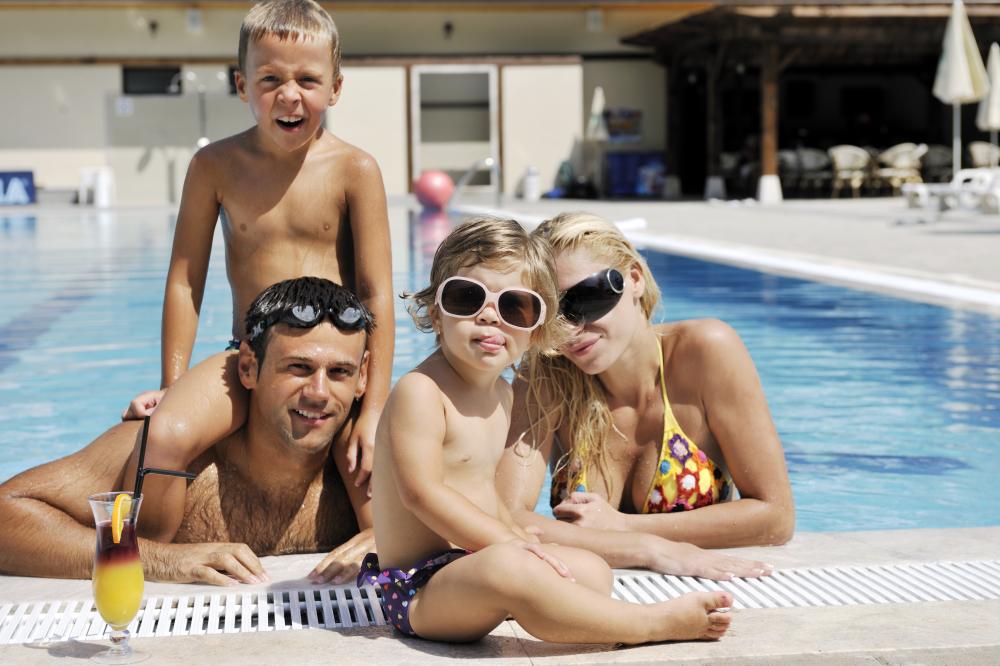 Family Enjoying Warm Pool in Palm Coast